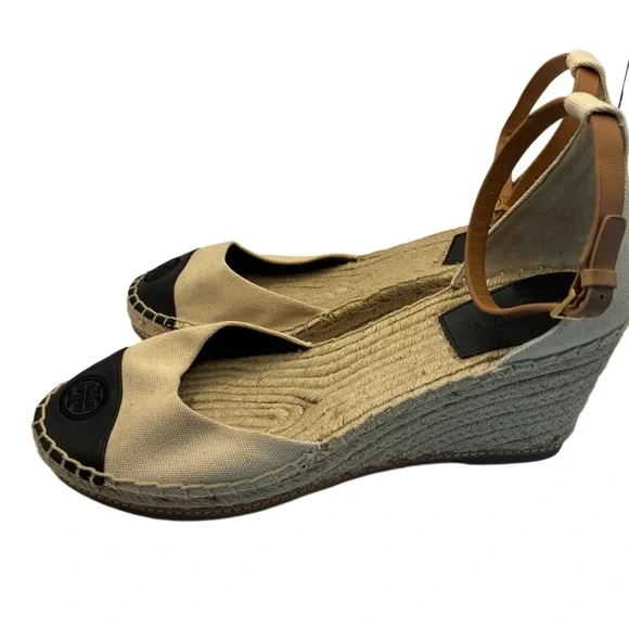 TORY BURCH Color Block 85mm Wedge Espadrille Size 11 - Picture 5 of 9